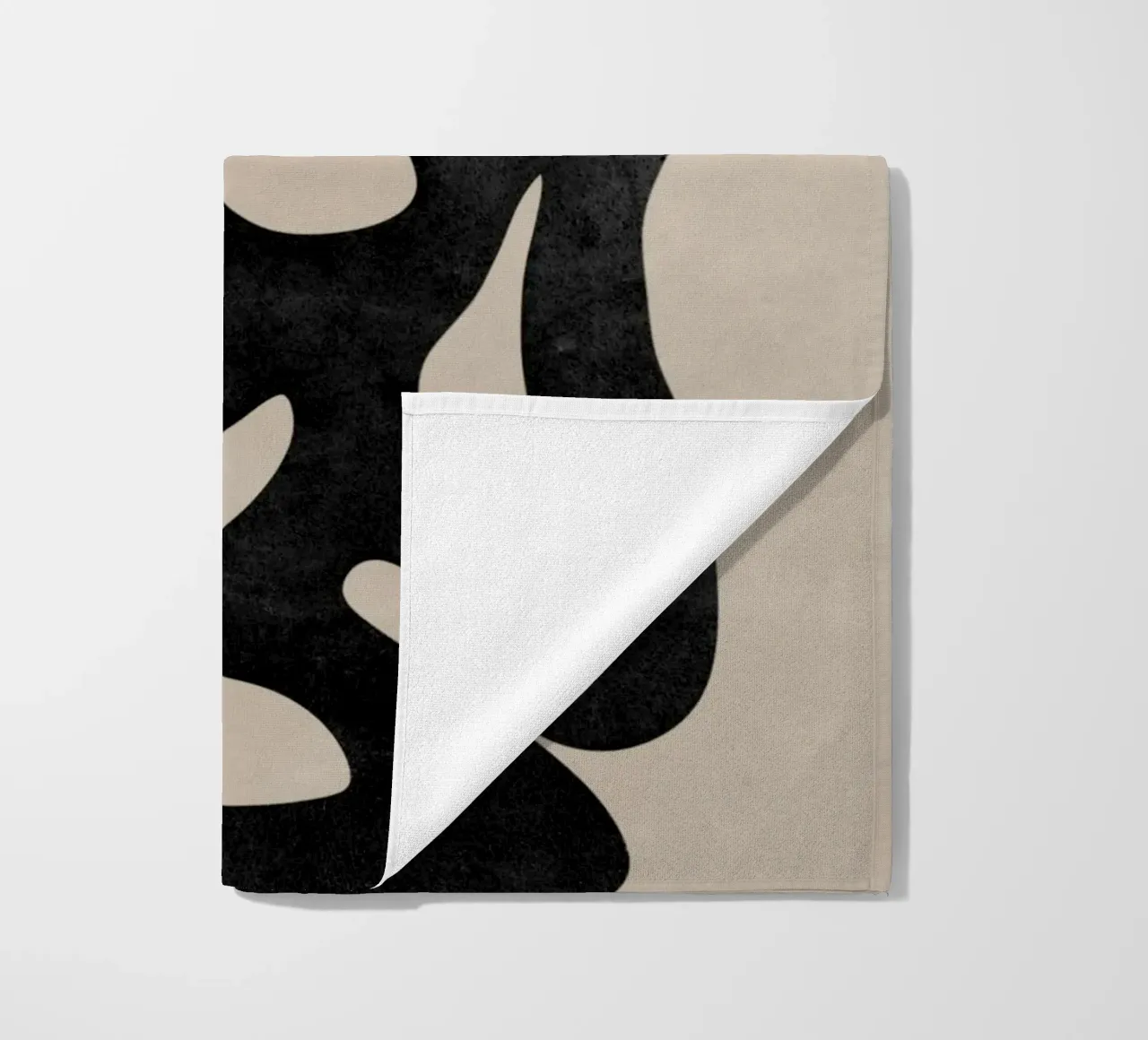 Abstract Shape Wall Art, Modern Abstract Art, Neutral Art beach towel by AbstractPrints
