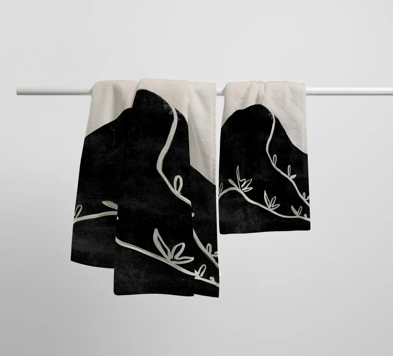 Abstract Mountain Print, Abstract Minimalist Poster towel by AbstractPrints