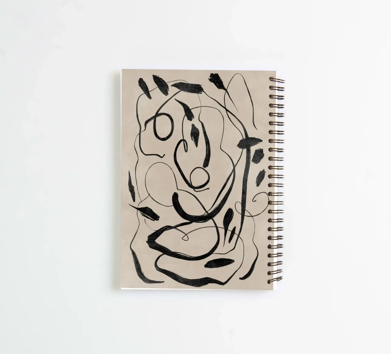 Abstract Pattern Wall Art, Modern Abstract Poster spiral notebook by AbstractPrints