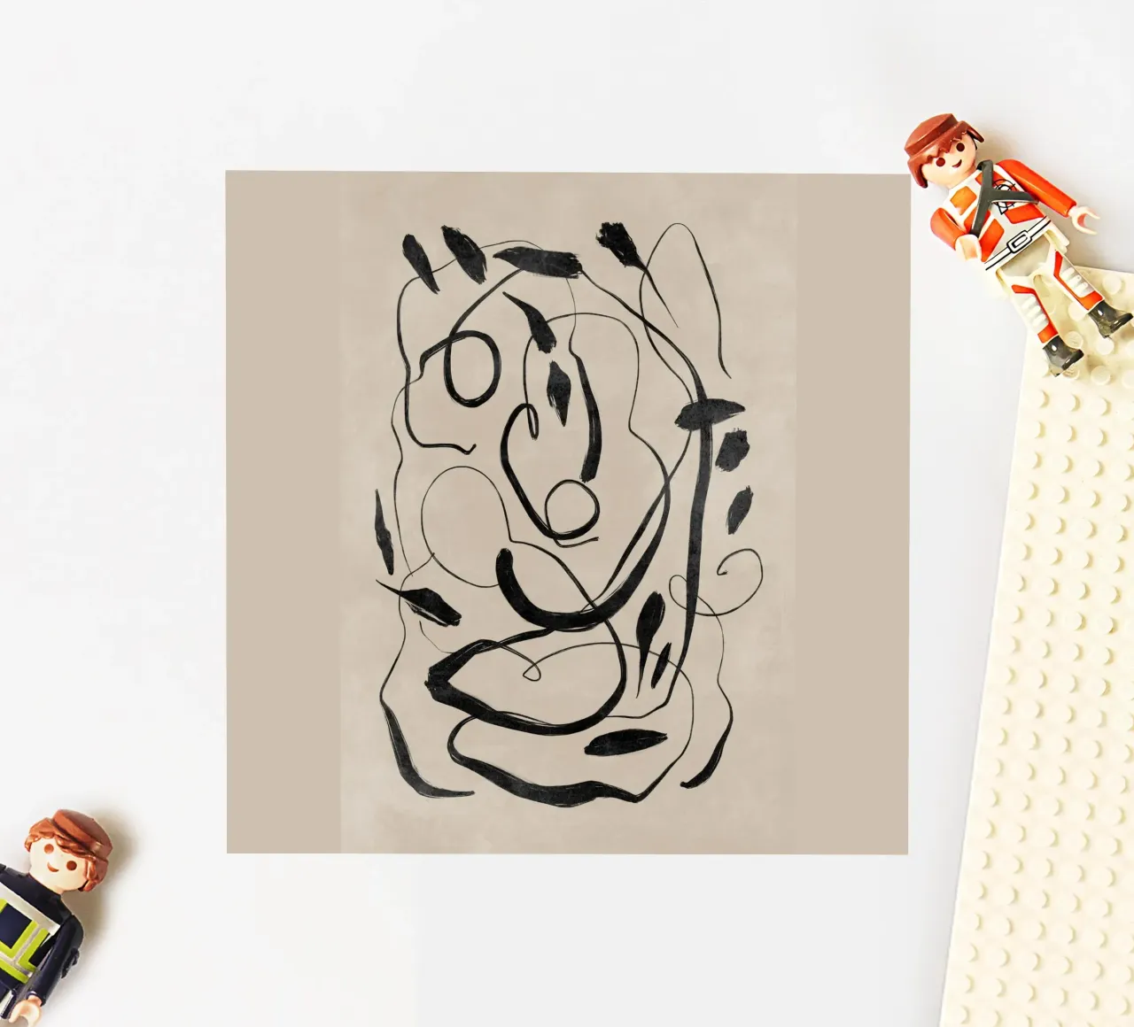 Abstraktes Muster Wandkunst, Modernes abstraktes Poster Sticker von AbstractPrints