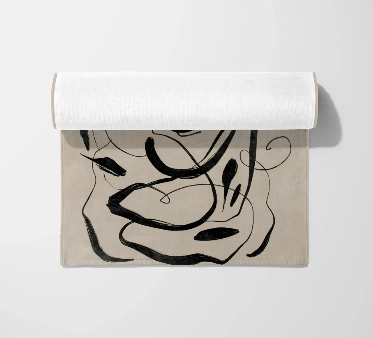 Abstract Pattern Wall Art, Modern Abstract Poster beach towel by AbstractPrints