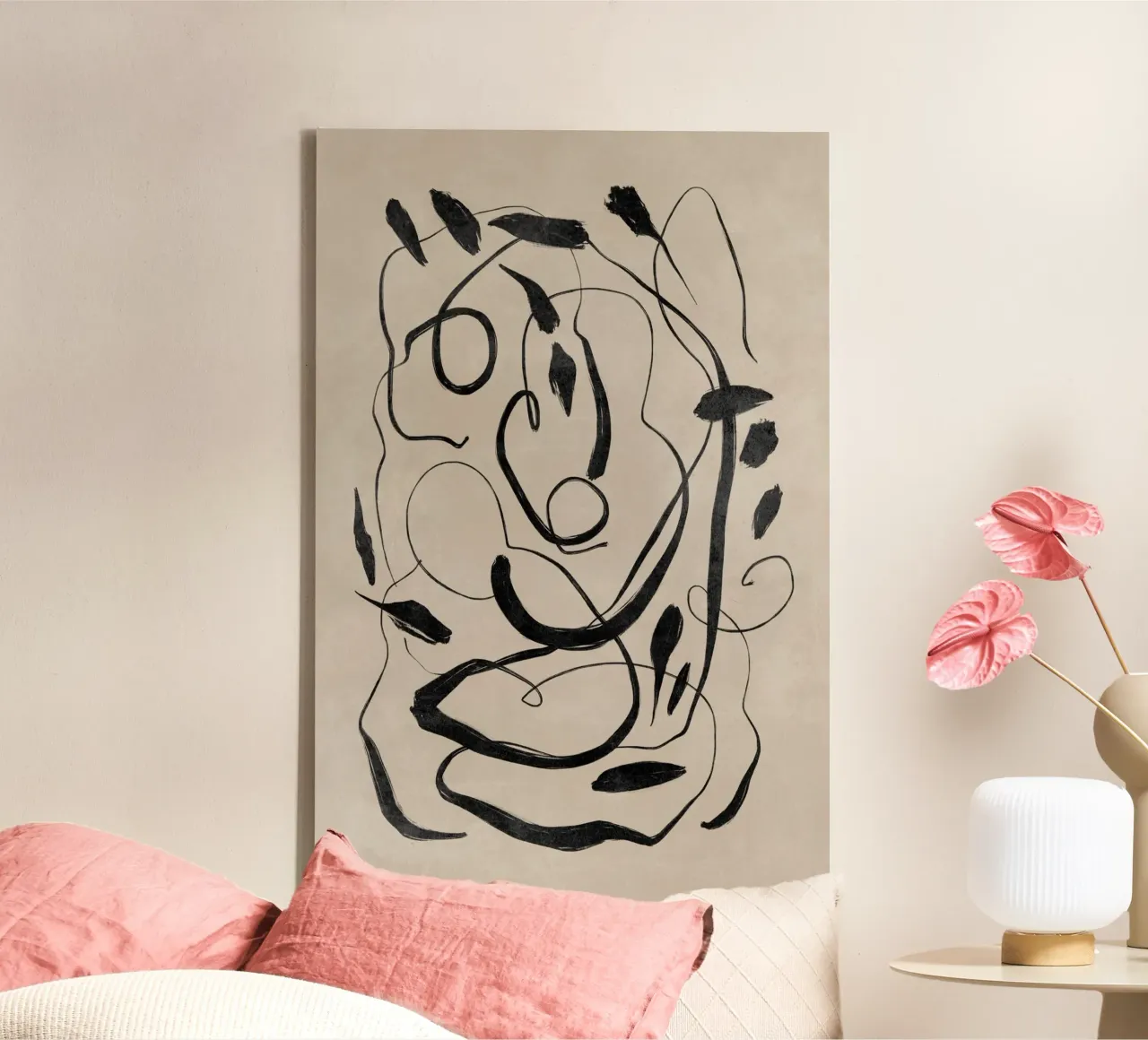 Arte murale con motivi astratti, poster astratto moderno tela con Cornice a cassetta da AbstractPrints