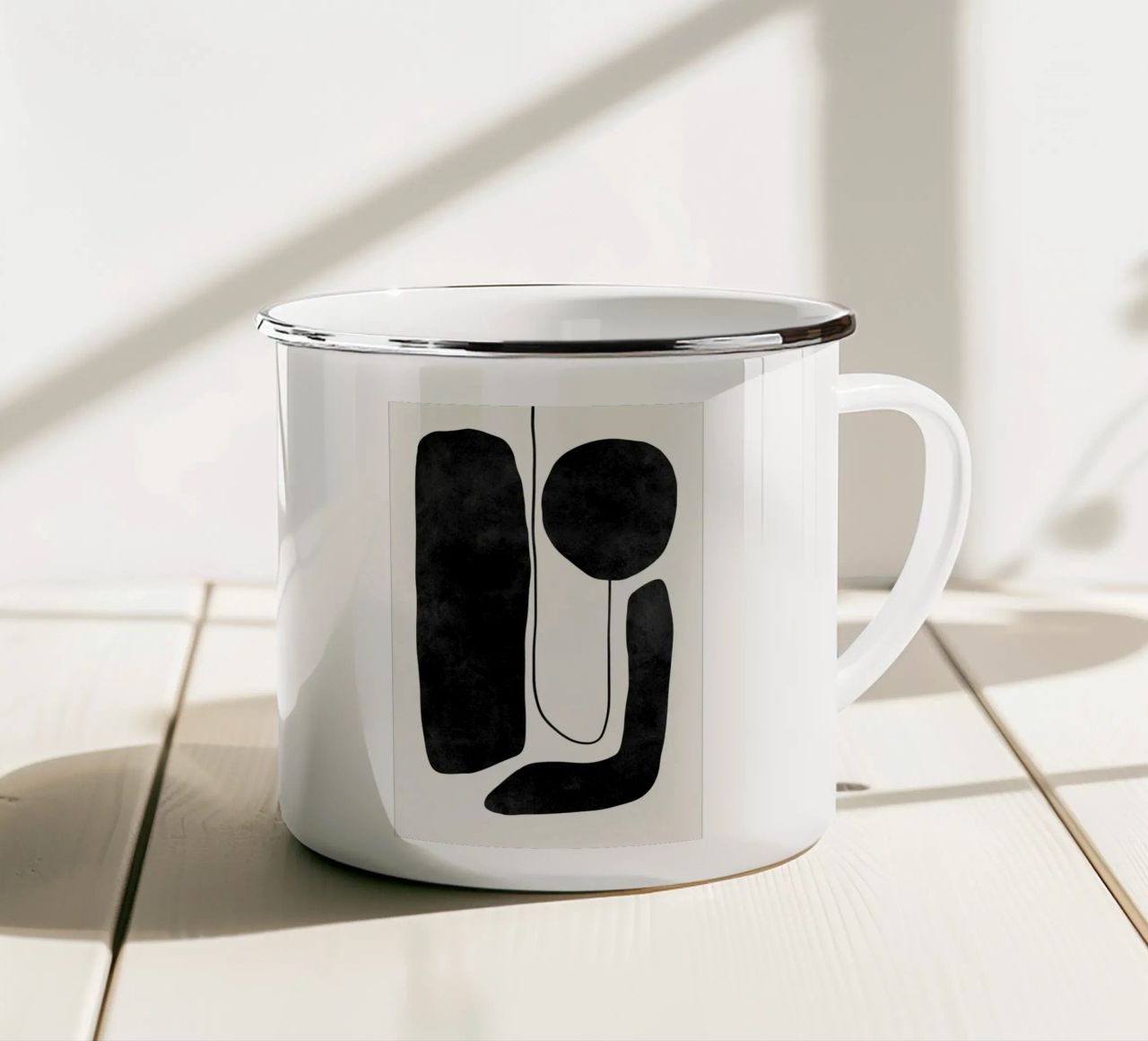 Arte moderna astratta, stampa minimalista tazza in smalto da AbstractPrints