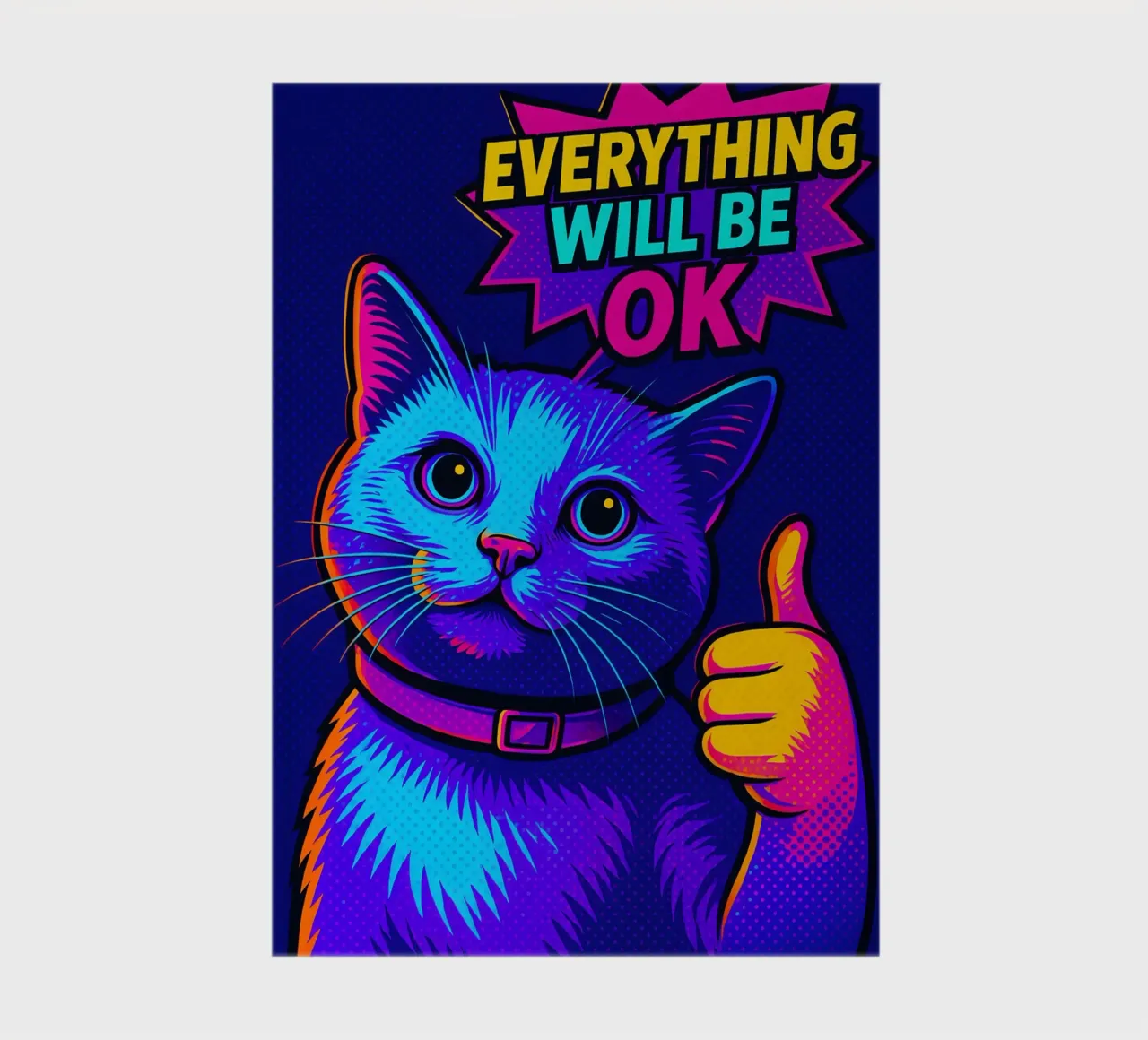 Everything Will Be OK Cat notebook by MakArena