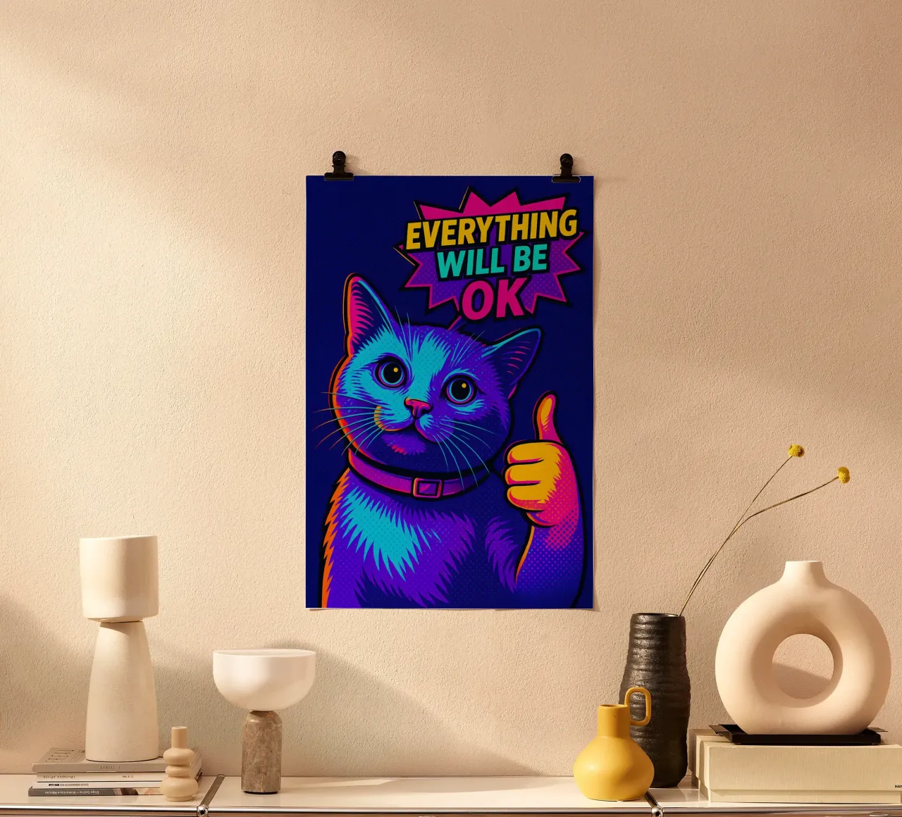 Tutto andrà bene gatto poster da MakArena