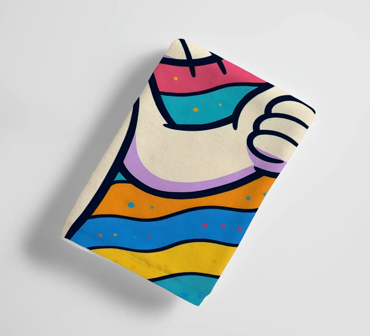 Optimistic Cat Vibes towel by MakArena