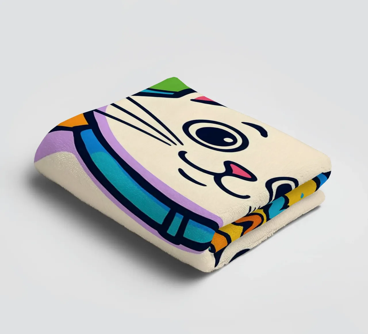 Optimistic Cat Vibes towel by MakArena