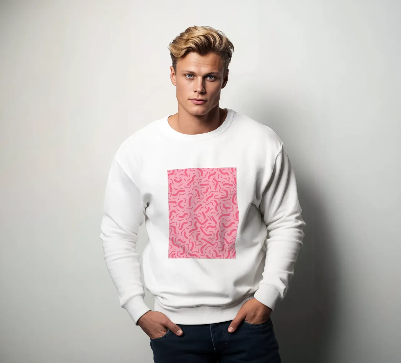 Abstrakte kleine Linien Sweatshirt von MODERN NUANCE
