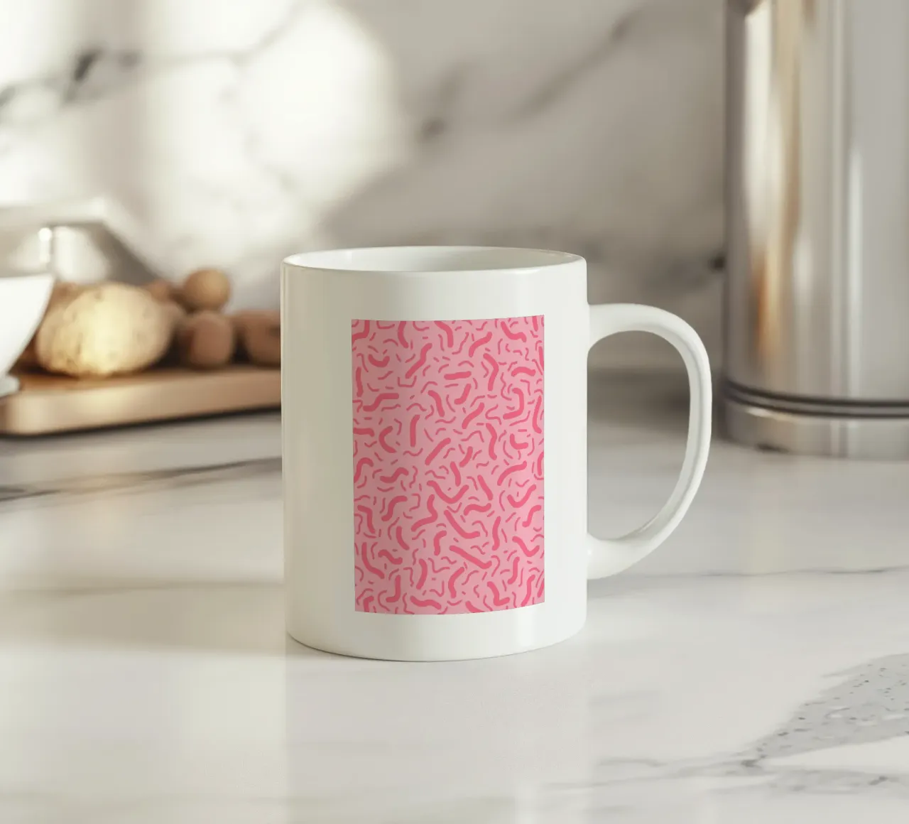 Abstrakte kleine Linien Keramik Tasse von MODERN NUANCE