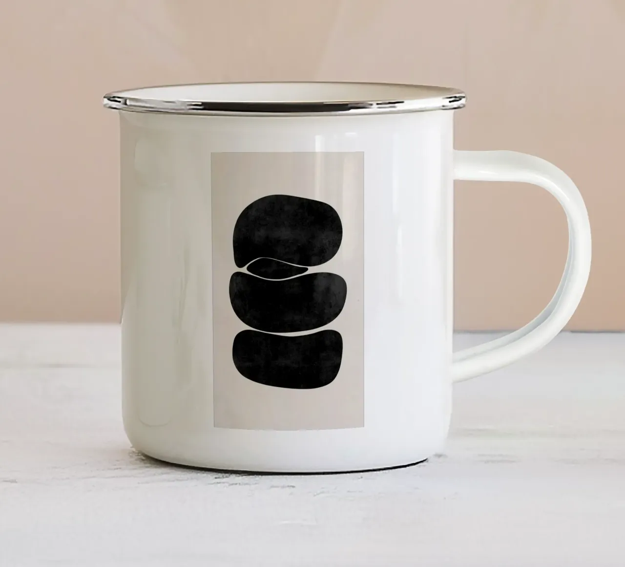 Abstract Modern Art, Geometric Modern Print, Minimalist Art enamel mug by AbstractPrints
