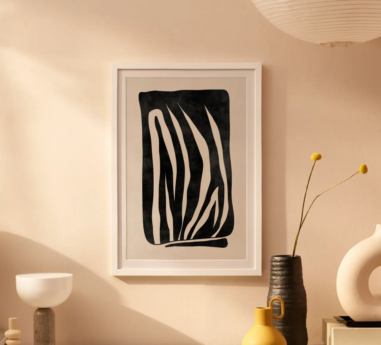 Moderne muurkunst, abstracte grafische print poster met aluminium frame van AbstractPrints