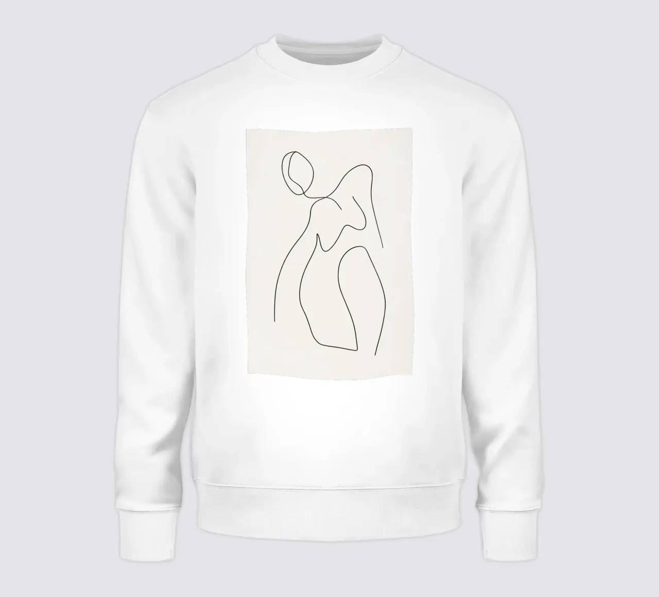 Abstract Line Drawing, Modern Woman Art sweatshirt by AbstractPrints