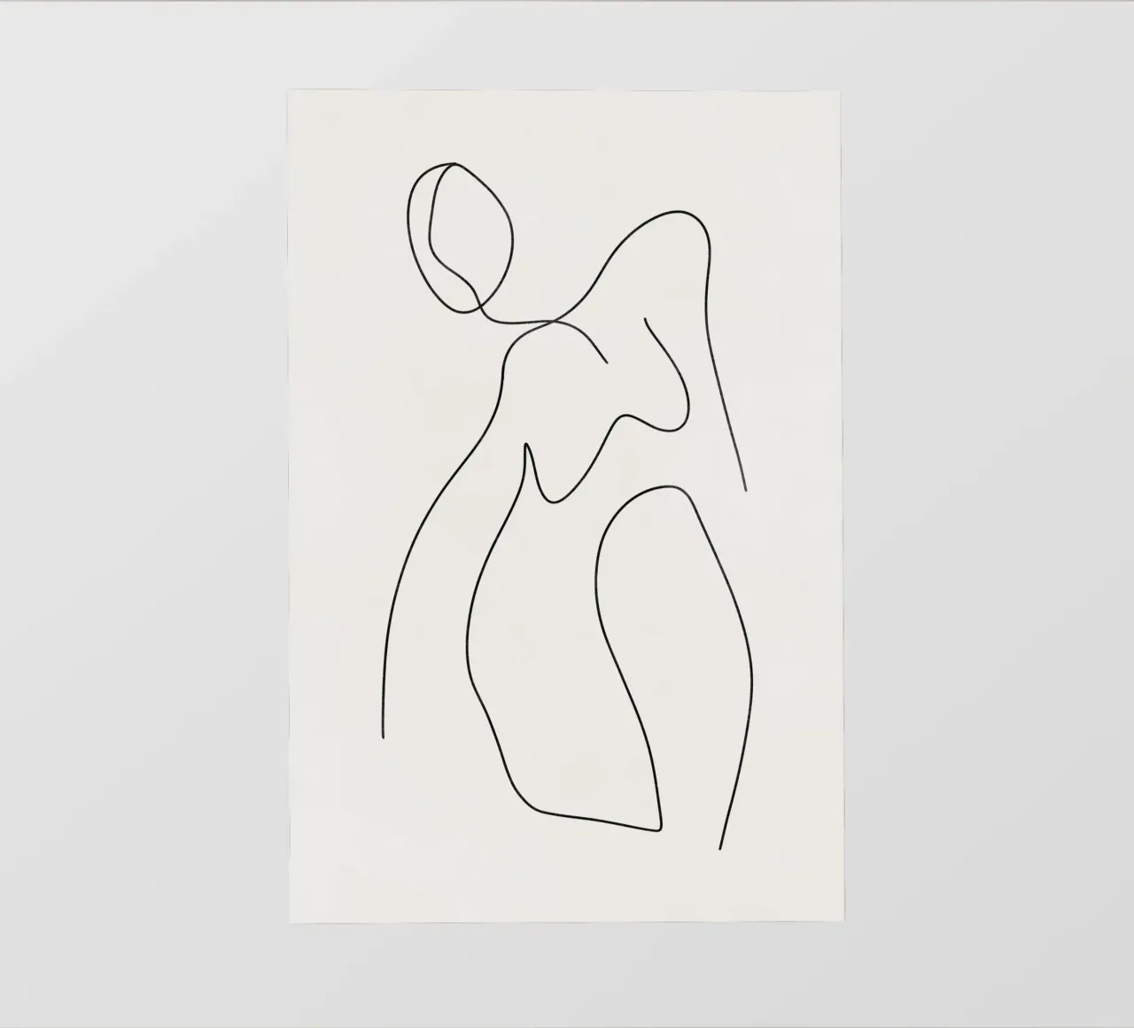 Disegno astratto, arte moderna della donna pellicola backlit da AbstractPrints
