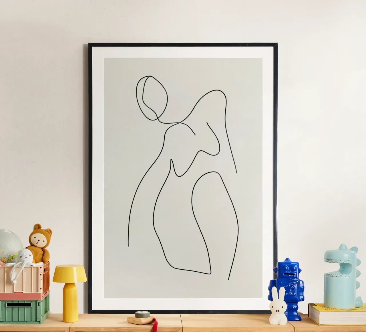 Abstract Line Drawing, Modern Woman Art hahnemühle by AbstractPrints