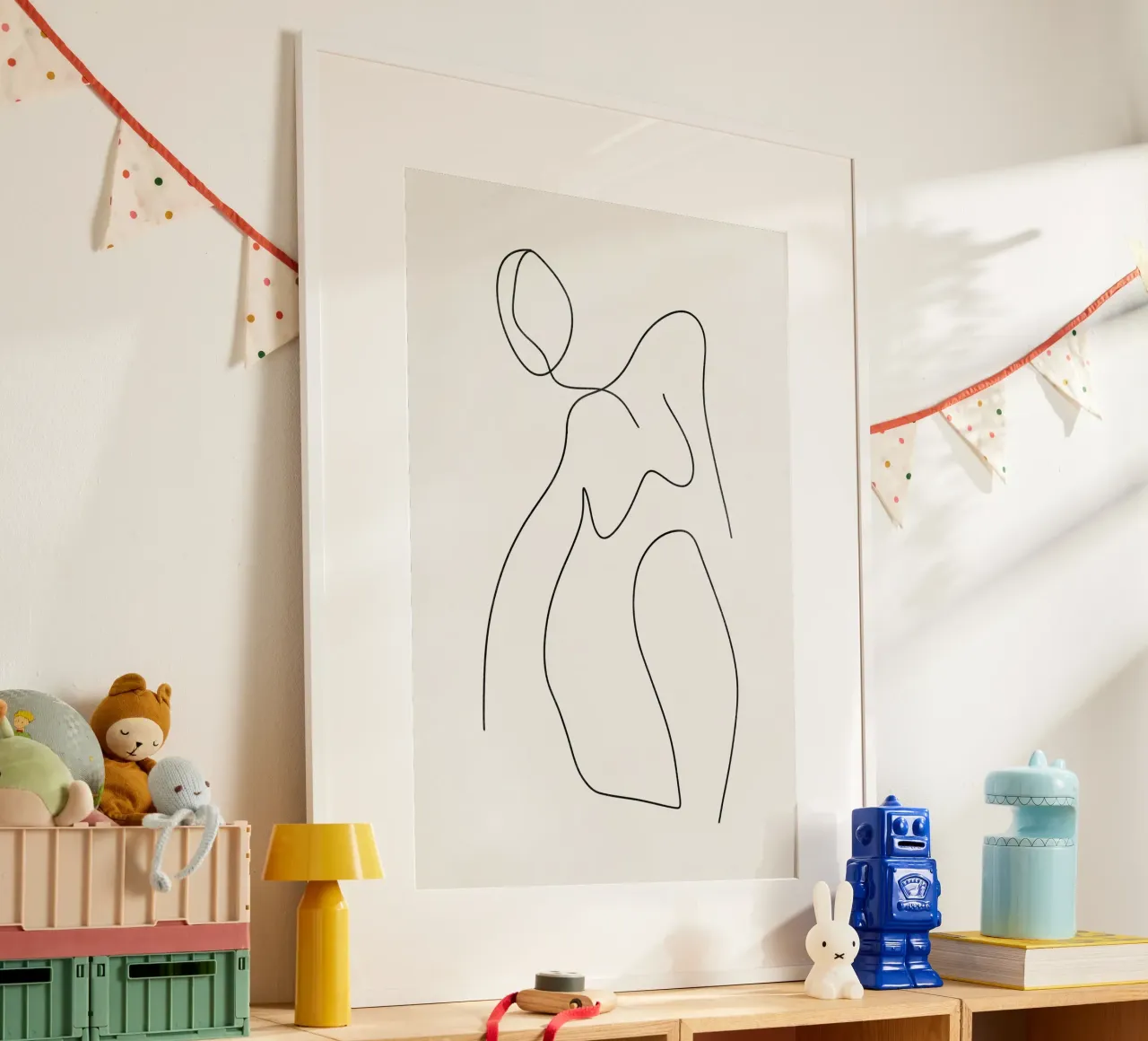 Abstract Line Drawing, Modern Woman Art hahnemühle by AbstractPrints