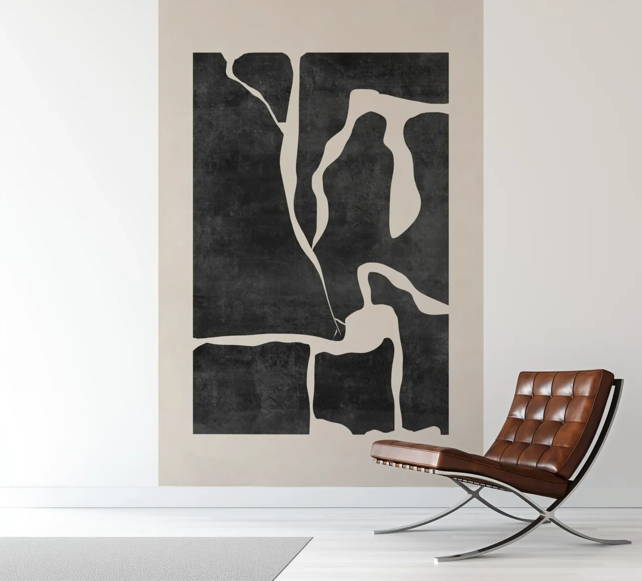 Abstracte Botanische Prints, Minimalistische Botanische Kunst, Matisse fotobehang van AbstractPrints