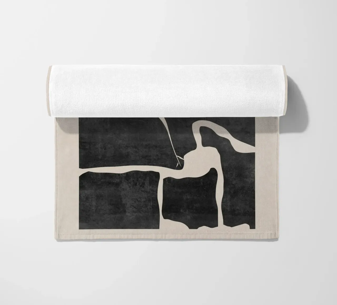 Abstracte Botanische Prints, Minimalistische Botanische Kunst, Matisse strandhanddoek van AbstractPrints