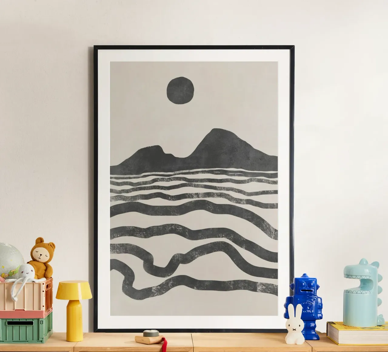 Abstracte berg muurkunst, moderne print poster van AbstractPrints