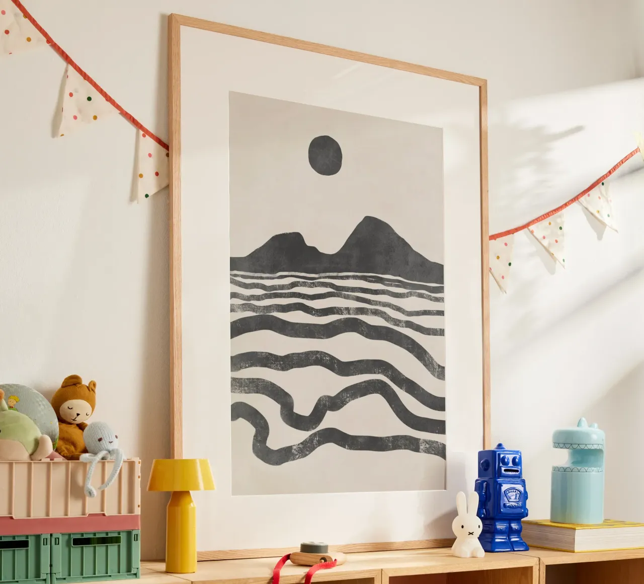 Abstracte berg muurkunst, moderne print poster van AbstractPrints