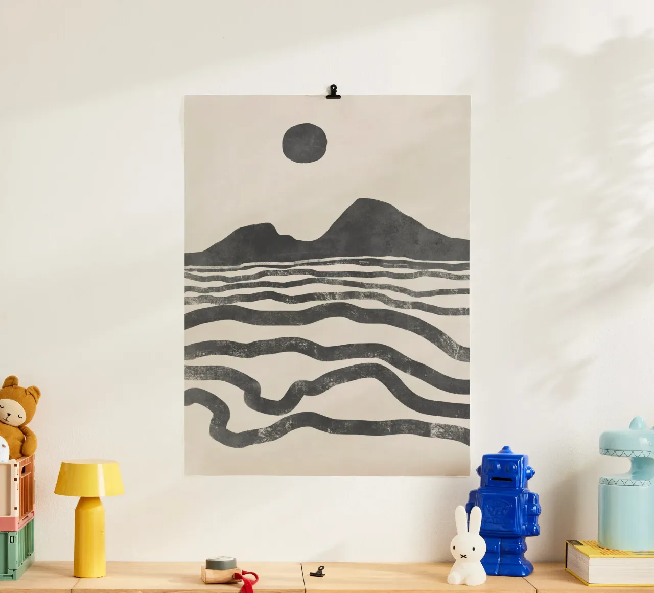 Abstracte berg muurkunst, moderne print poster van AbstractPrints