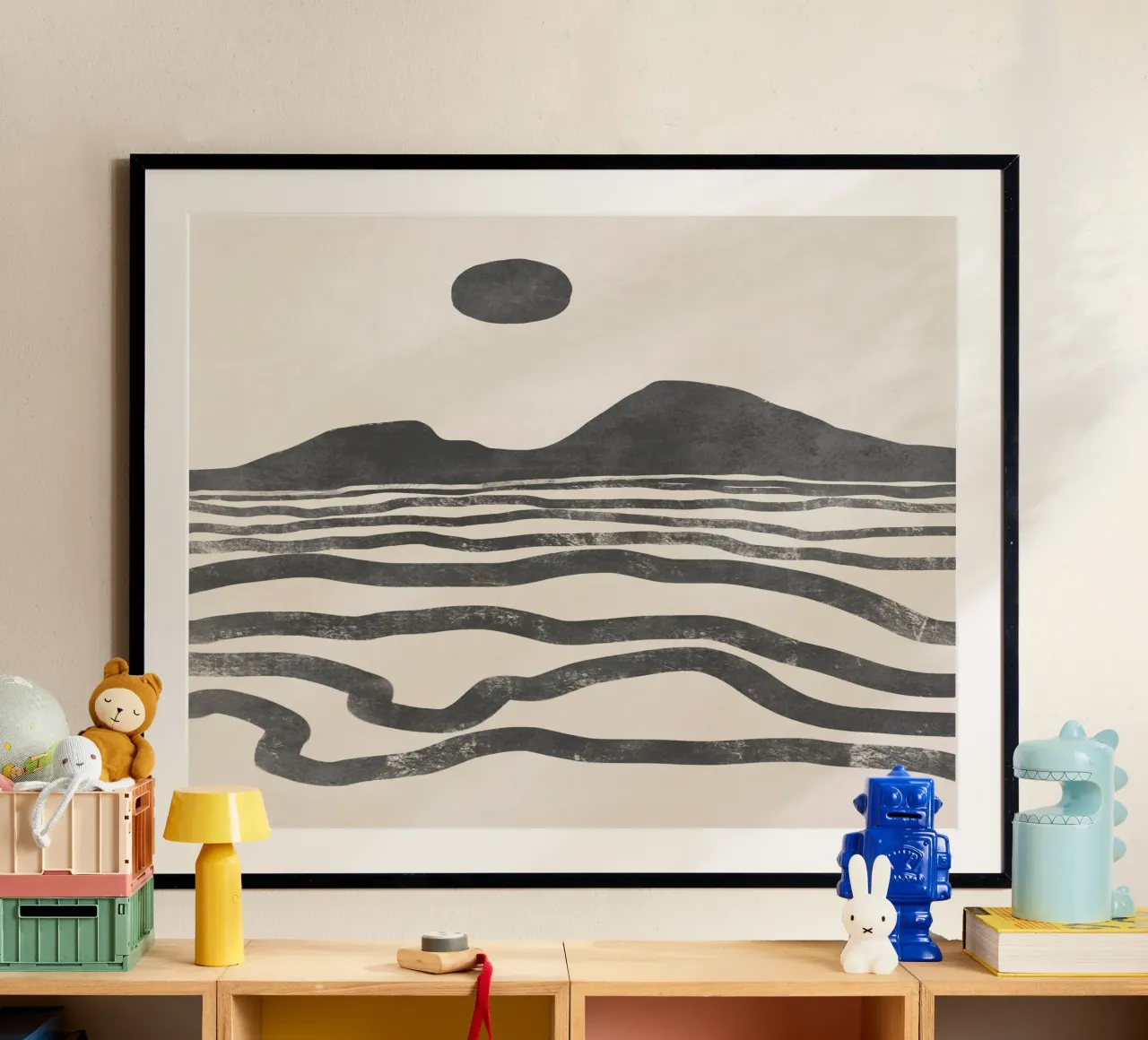 Abstracte berg muurkunst, moderne print poster van AbstractPrints