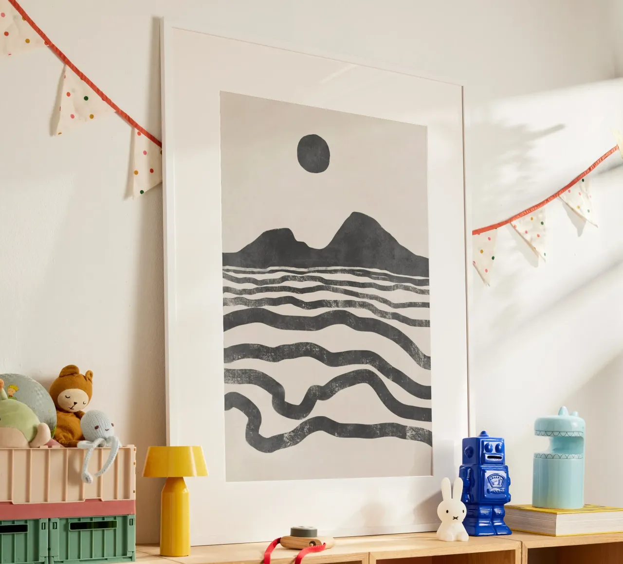 Abstracte berg muurkunst, moderne print poster van AbstractPrints