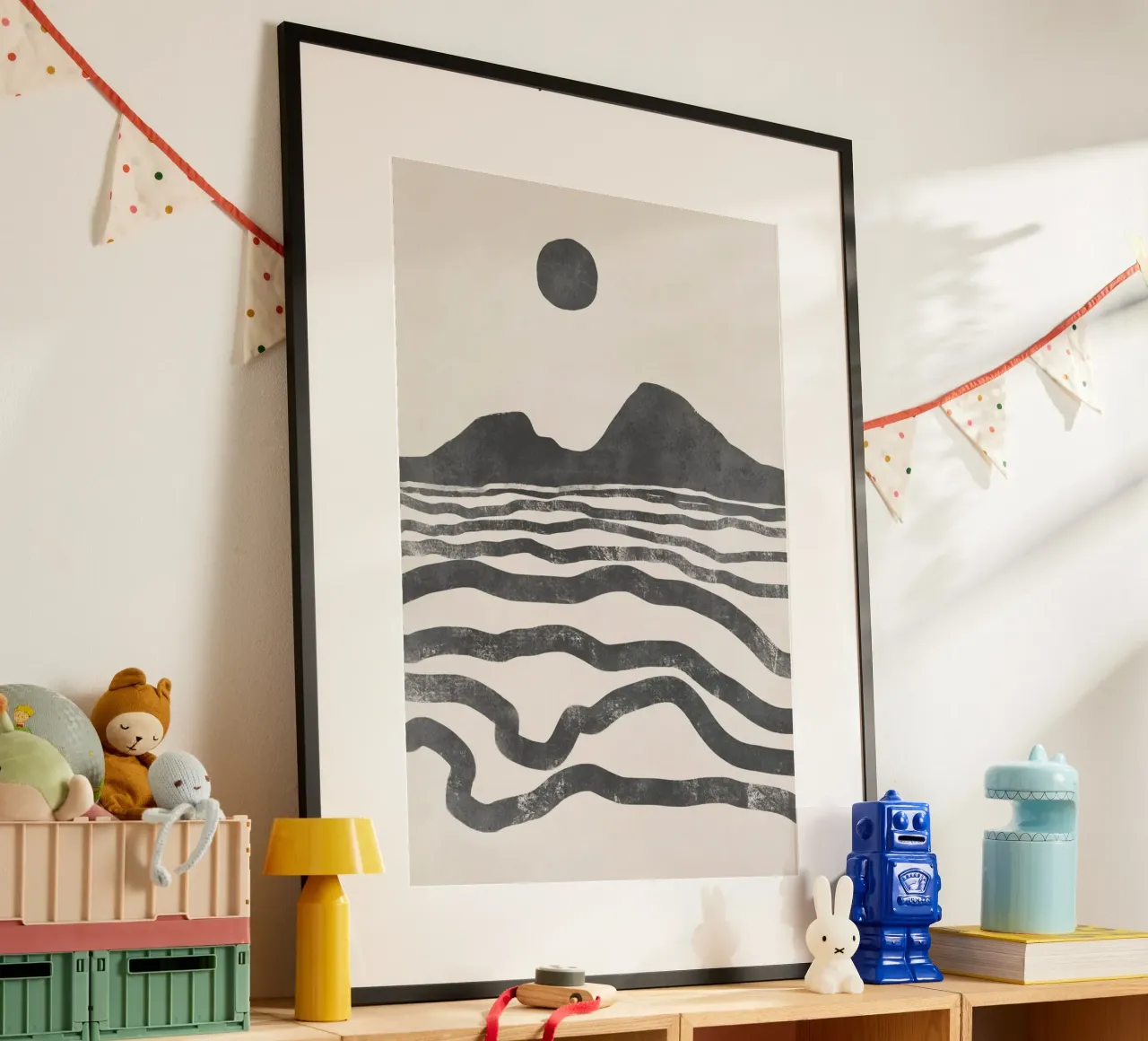 Abstracte berg muurkunst, moderne print poster van AbstractPrints