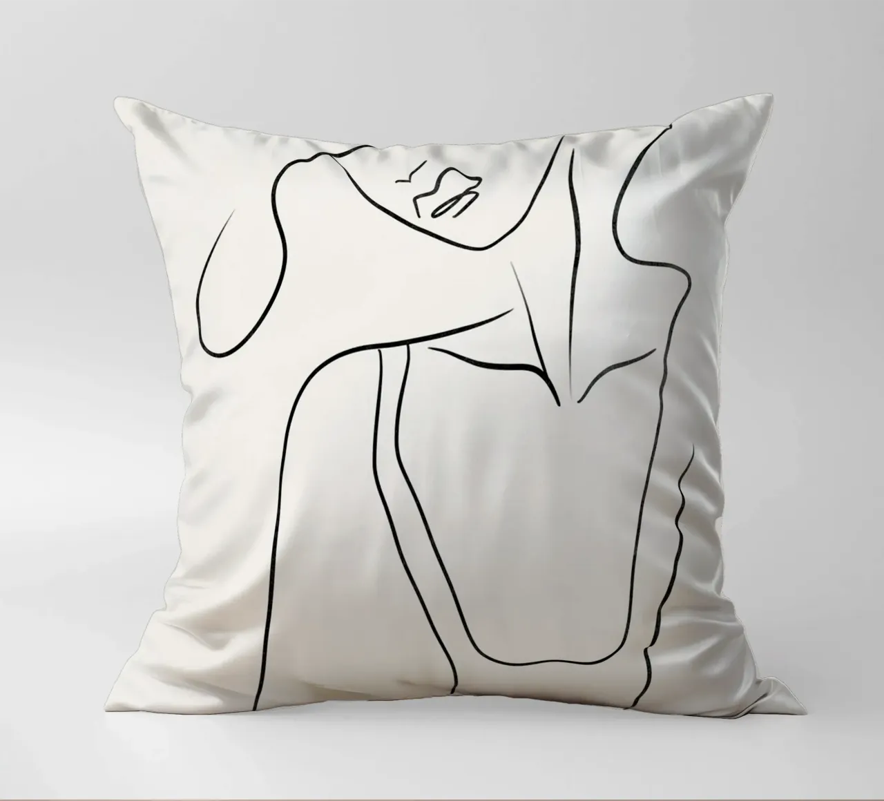 Abstract Line Art, Abstract Modern Art decorative cushion by AbstractPrints