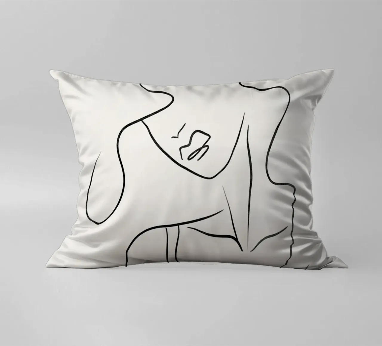 Abstract Line Art, Abstract Modern Art decorative cushion by AbstractPrints
