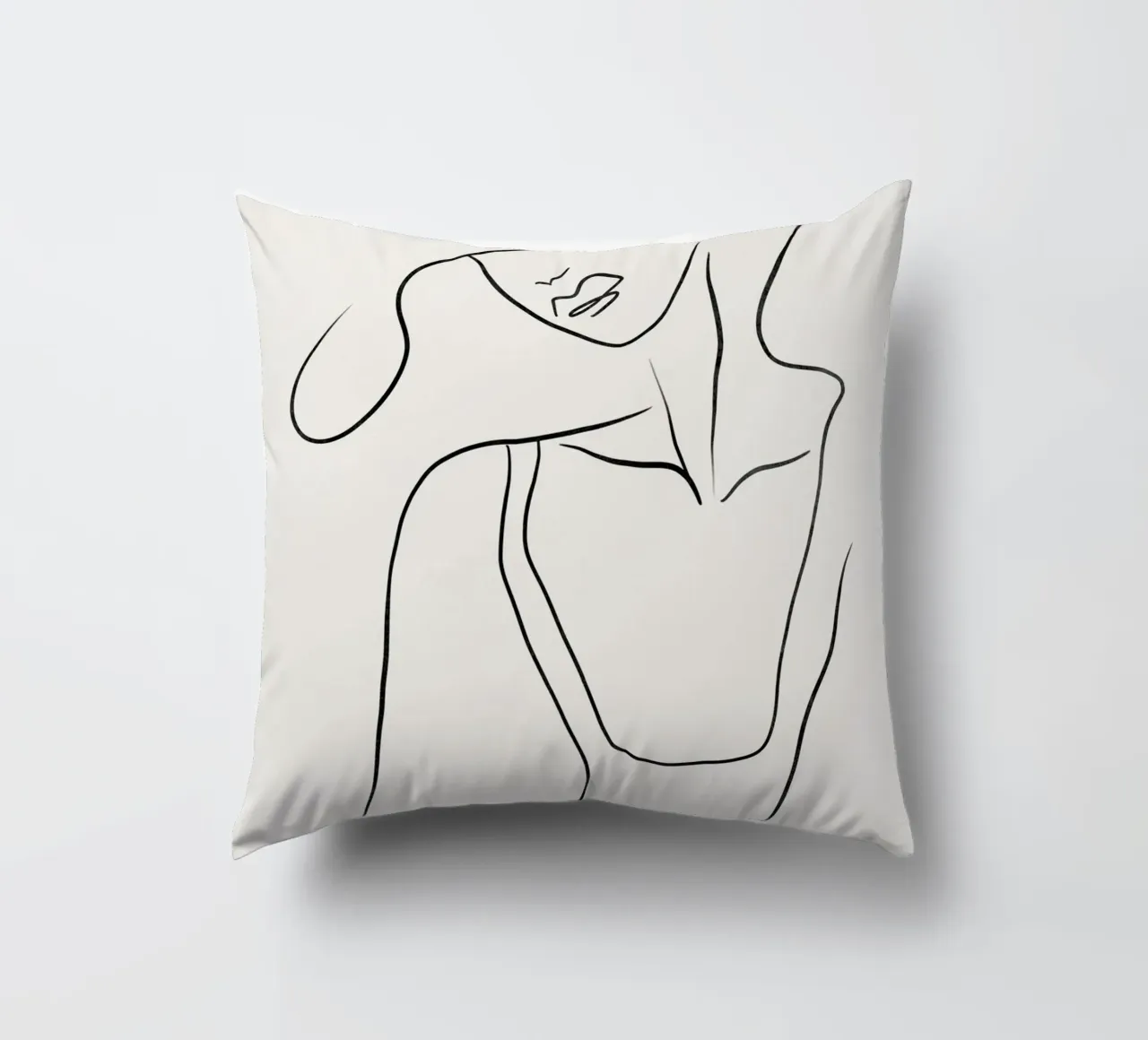 Abstract Line Art, Abstract Modern Art decorative cushion by AbstractPrints