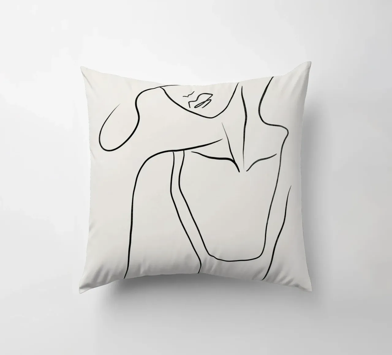 Abstract Line Art, Abstract Modern Art decorative cushion by AbstractPrints