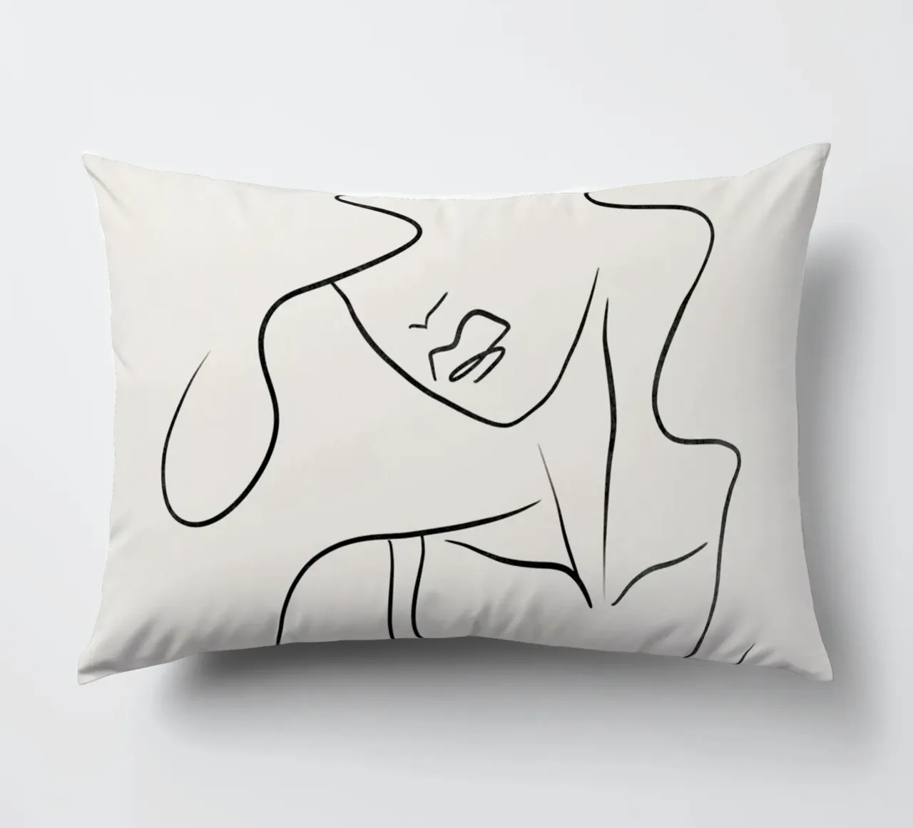 Abstract Line Art, Abstract Modern Art decorative cushion by AbstractPrints