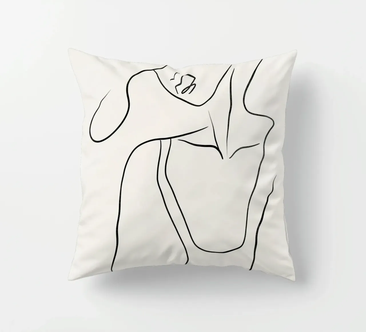 Abstract Line Art, Abstract Modern Art decorative cushion by AbstractPrints