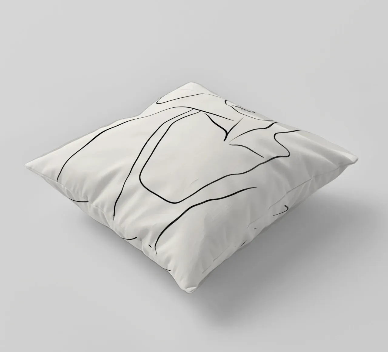 Abstract Line Art, Abstract Modern Art decorative cushion by AbstractPrints