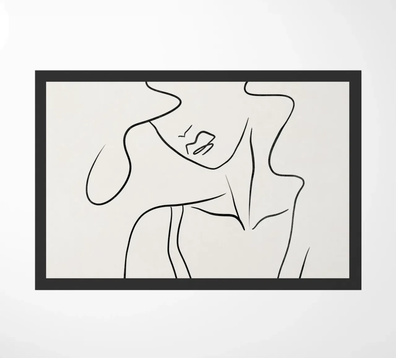 Abstract Line Art, Abstract Modern Art doormat by AbstractPrints