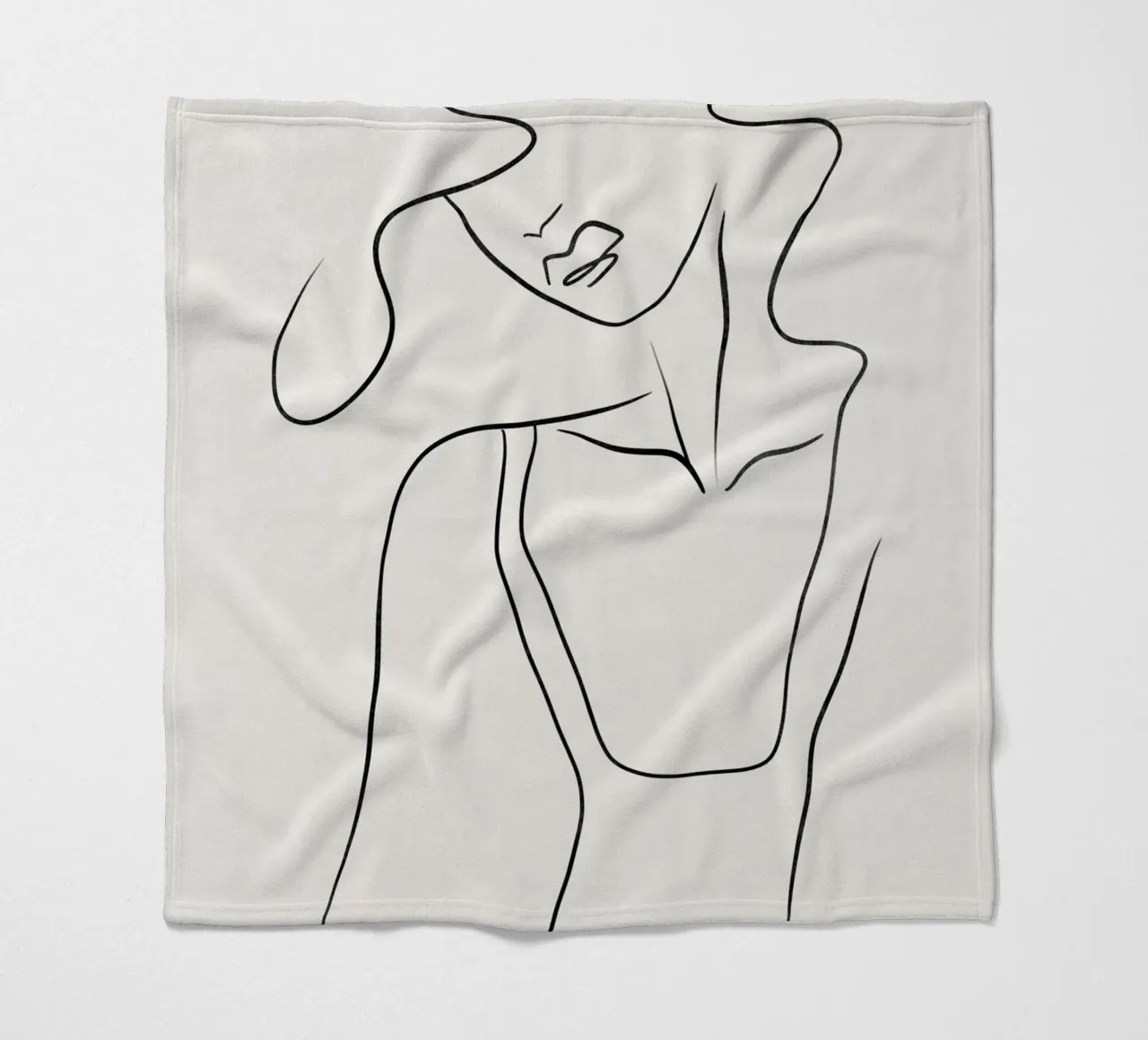 Abstract Line Art, Abstract Modern Art Fleecedecke von AbstractPrints