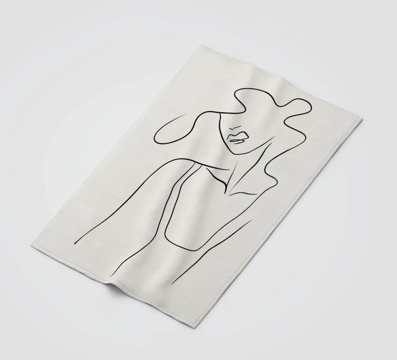 Abstract Line Art, Abstract Modern Art Fleecedecke von AbstractPrints