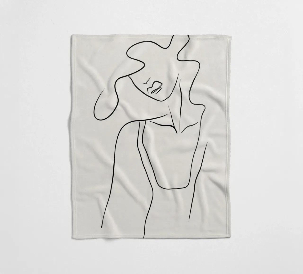 Abstract Line Art, Abstract Modern Art Fleecedecke von AbstractPrints
