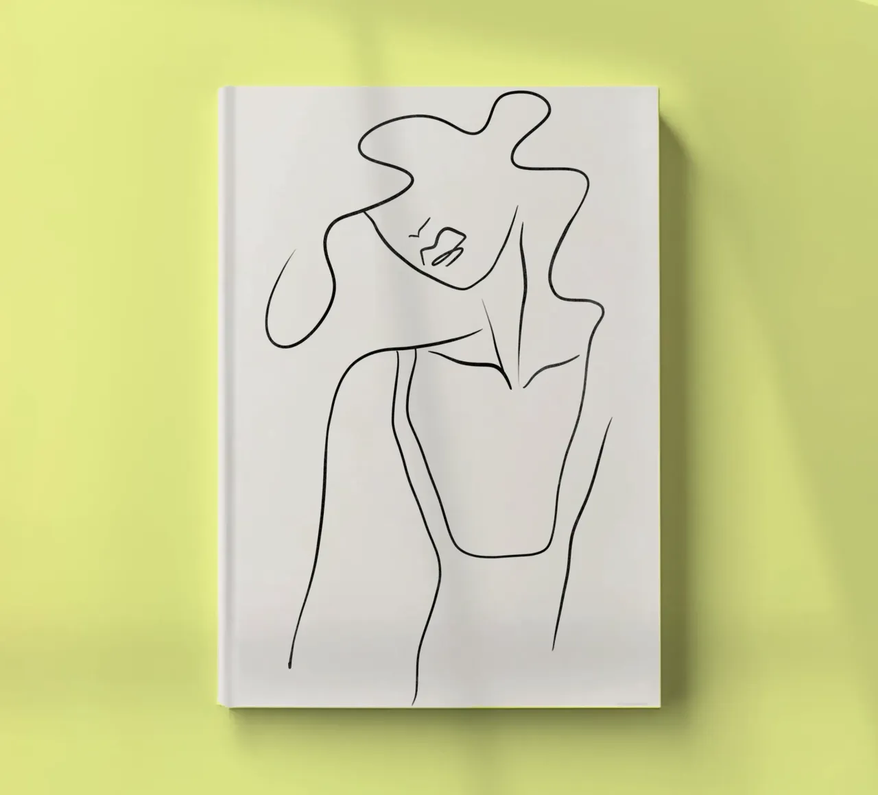 Abstract Line Art, Abstract Modern Art notebook by AbstractPrints