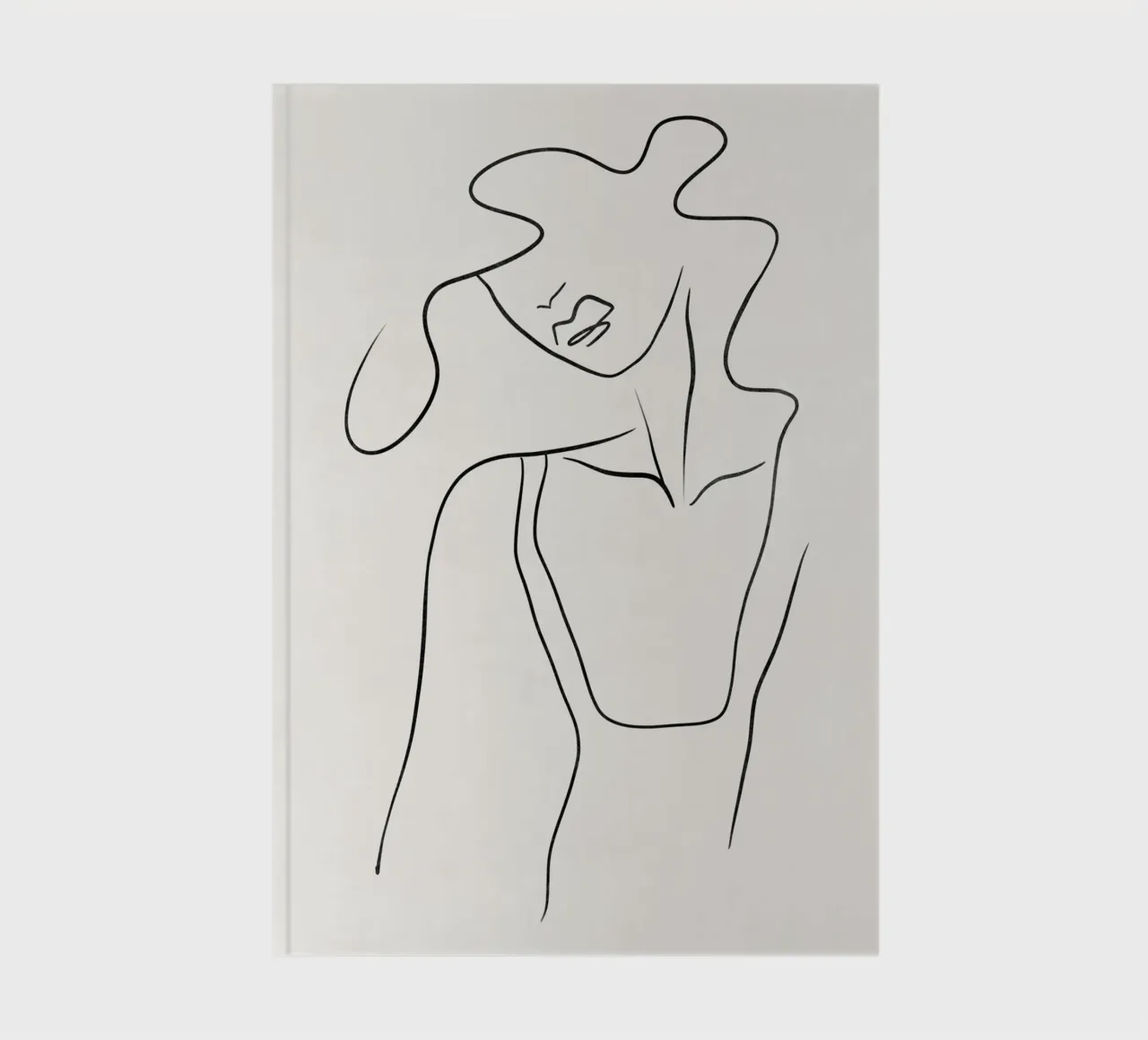 Abstract Line Art, Abstract Modern Art notebook by AbstractPrints
