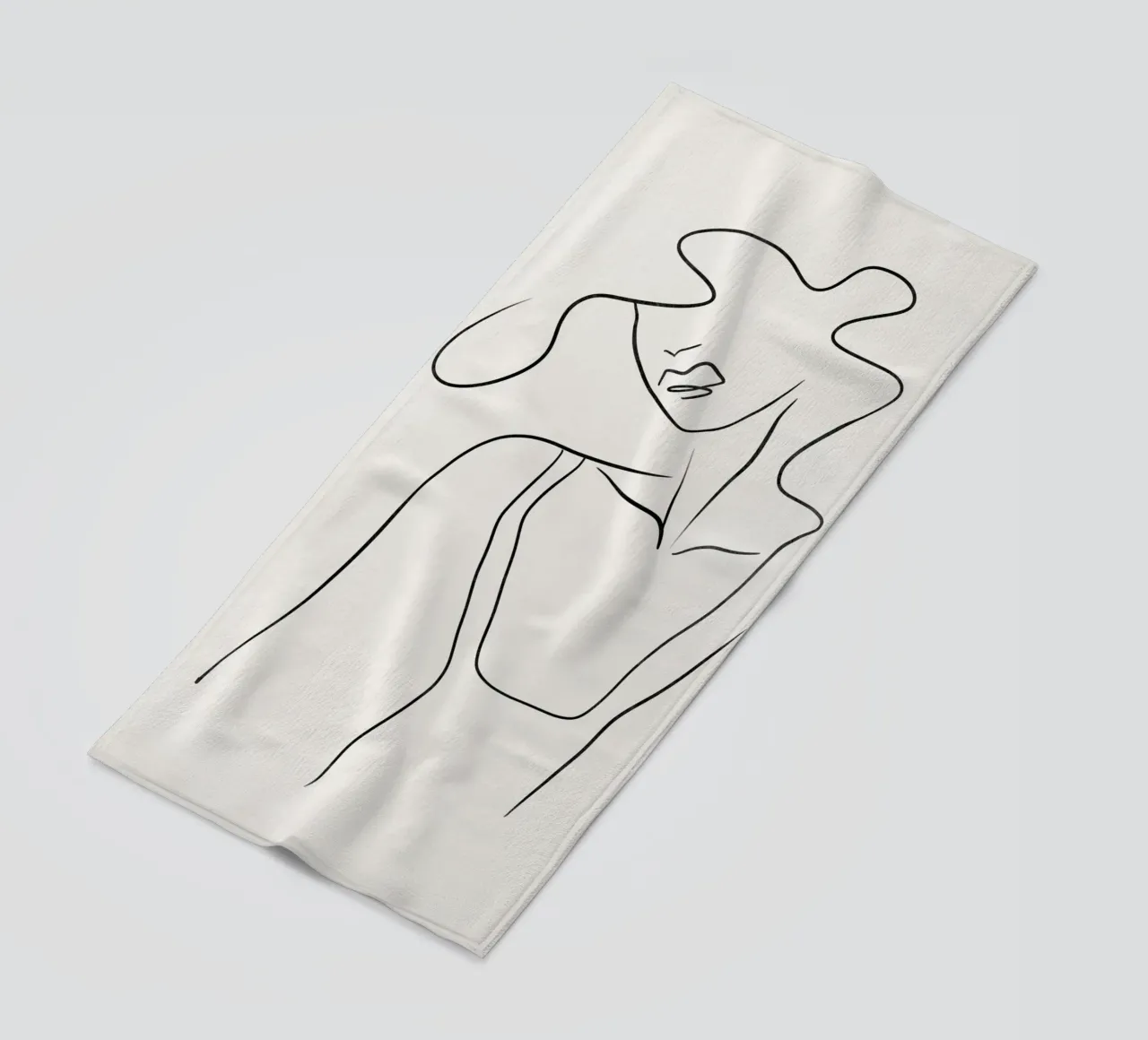 Abstract Line Art, Abstract Modern Art beach towel by AbstractPrints