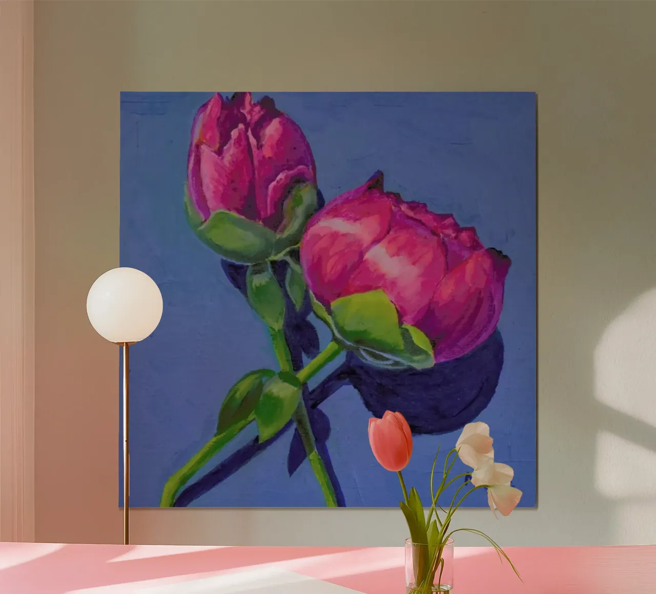 Peonies poster con telaio in legno da Miche Watkins