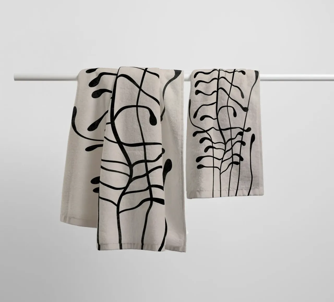 Abstract Botanical Print, Modern Wall Art towel by AbstractPrints