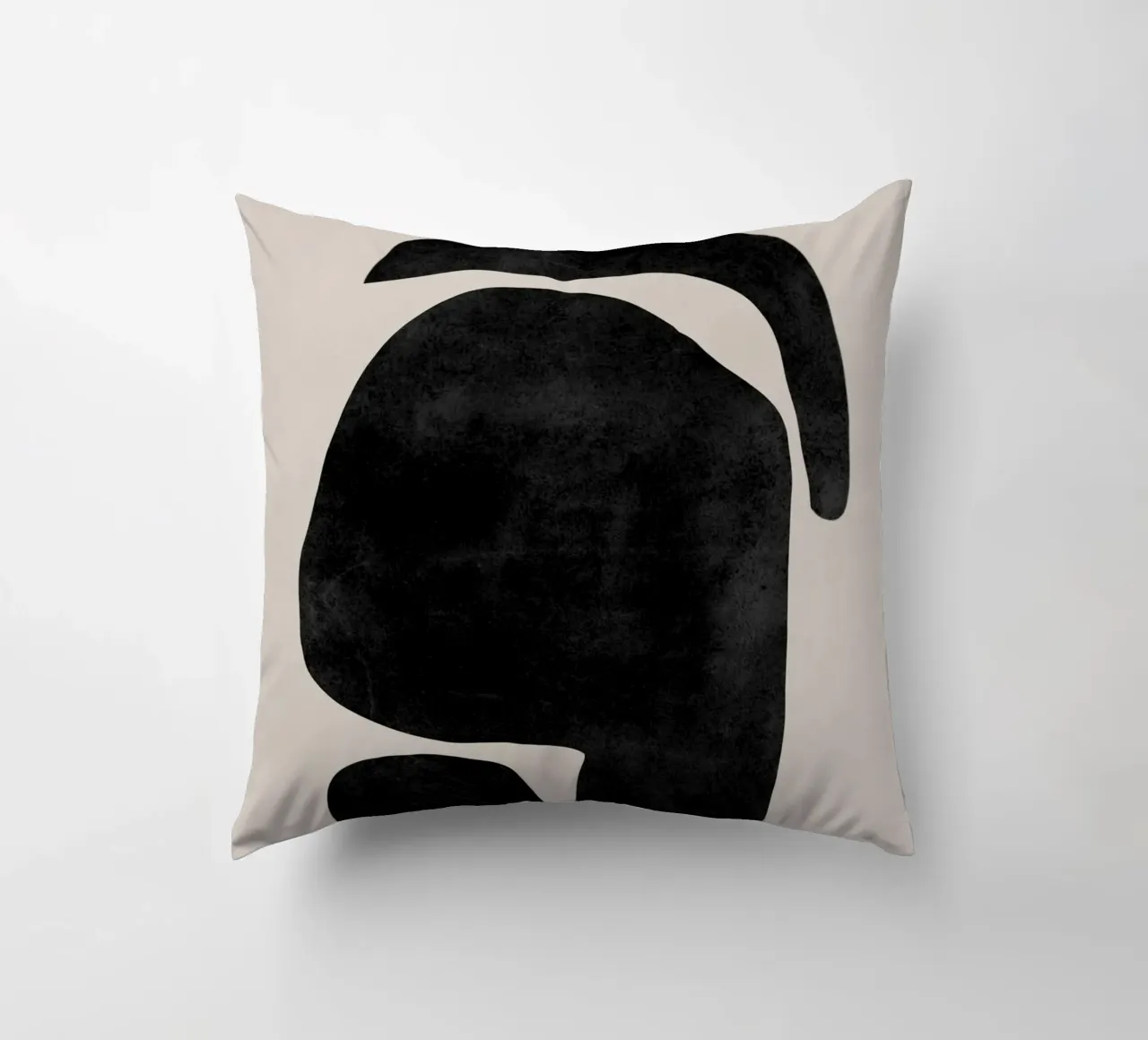 Modern Abstract Wall Art, Neutral Wall Art decorative cushion by AbstractPrints