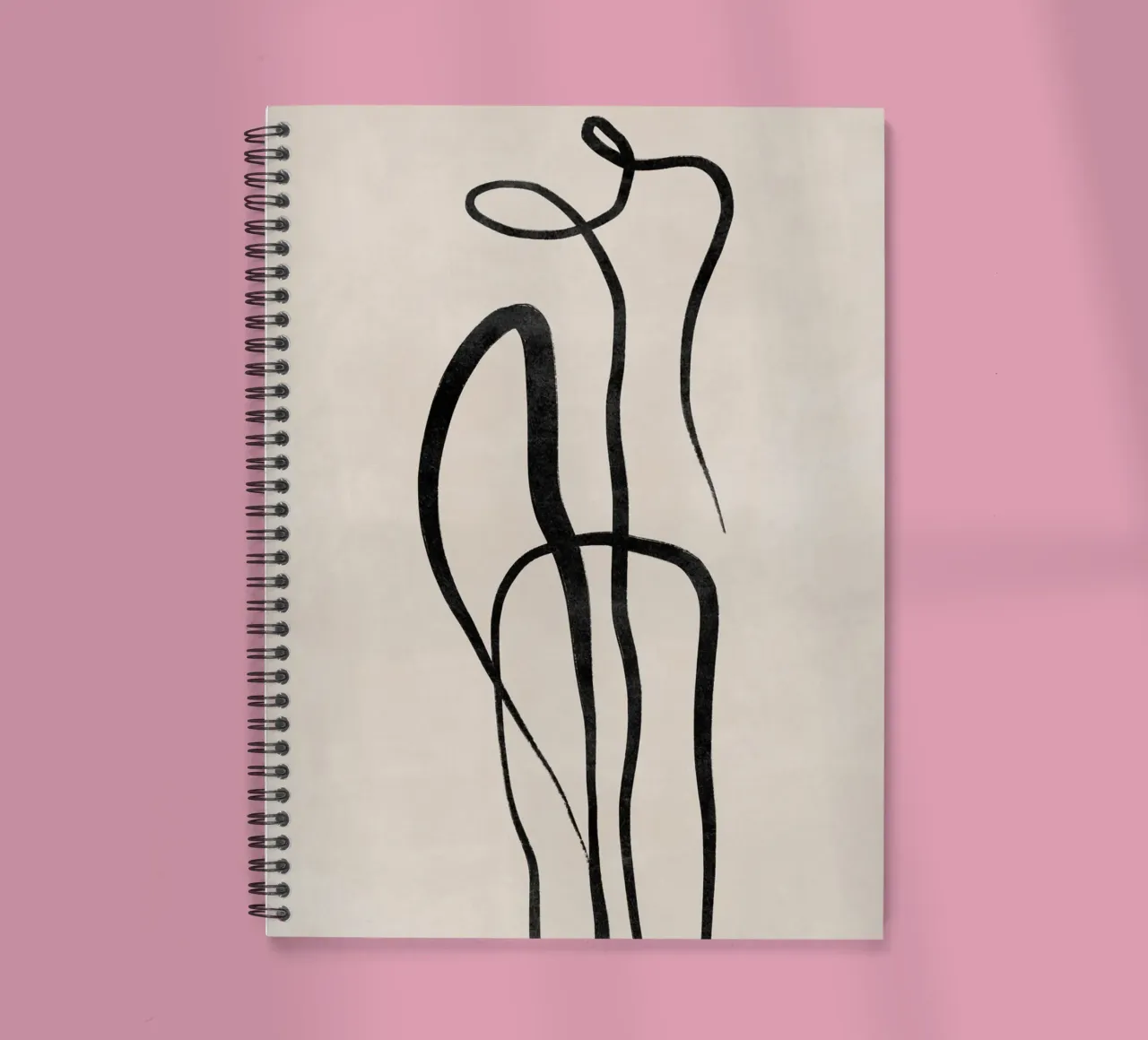 Abstract Wave Print, Modern Art spiral notebook by AbstractPrints