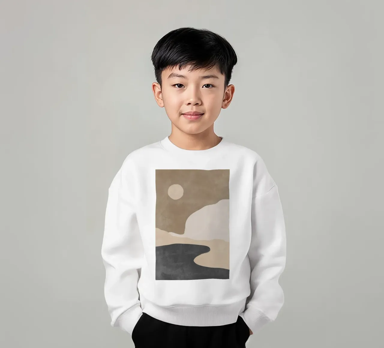 Abstract Mountain Print, Nature Wall Art kids sweatshirt by AbstractPrints