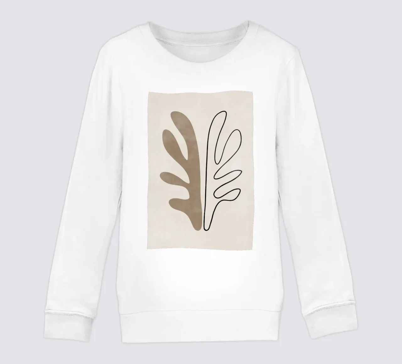 Abstract Botanical Print, Modern Wall Art kids sweatshirt by AbstractPrints