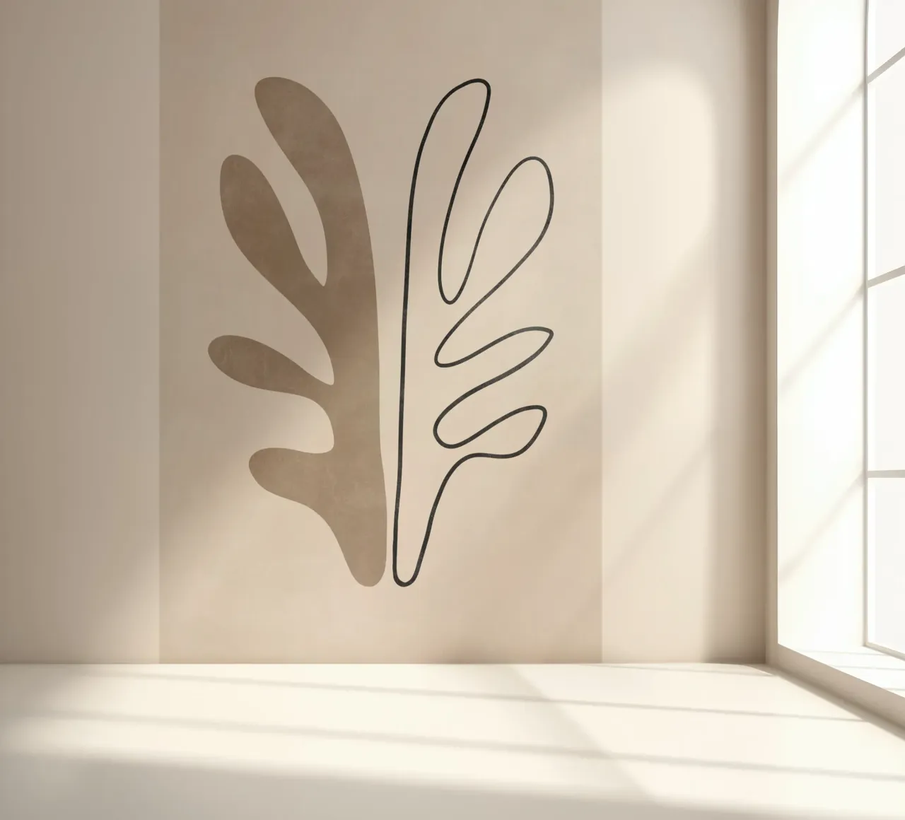 Abstract Botanical Print, Modern Wall Art photo wallpaper by AbstractPrints