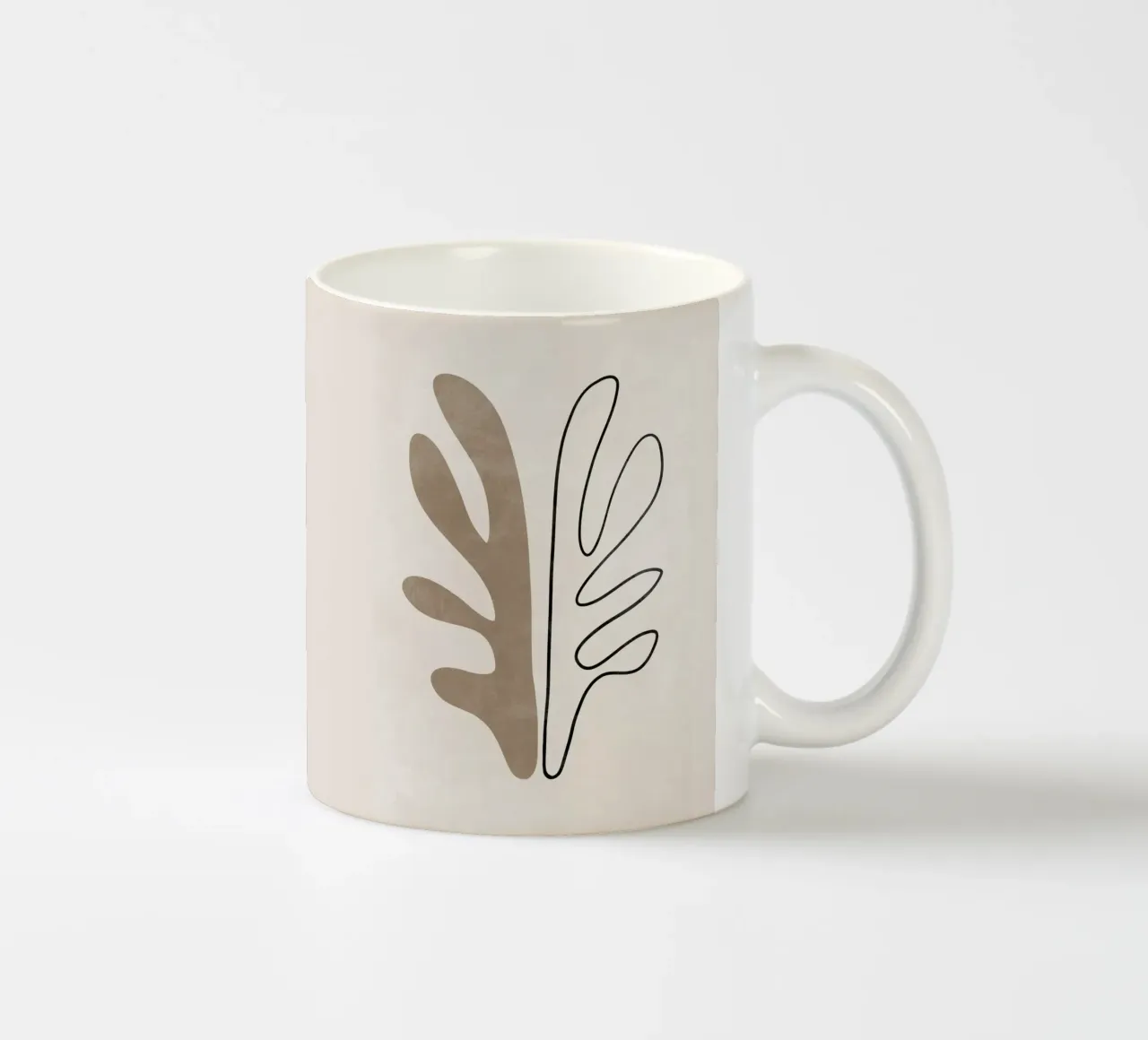 Abstracte Botanische Print, Moderne Muurkunst keramische mok van AbstractPrints