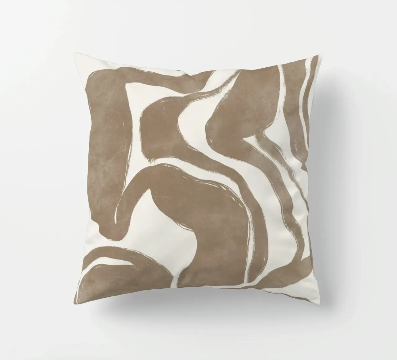 Abstract Print, Modern Neutral Wall Art decorative cushion by AbstractPrints